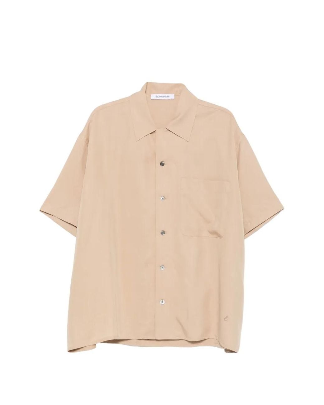 Etudes Studio Natural Buttoned Short-Sleeve Shirt for men