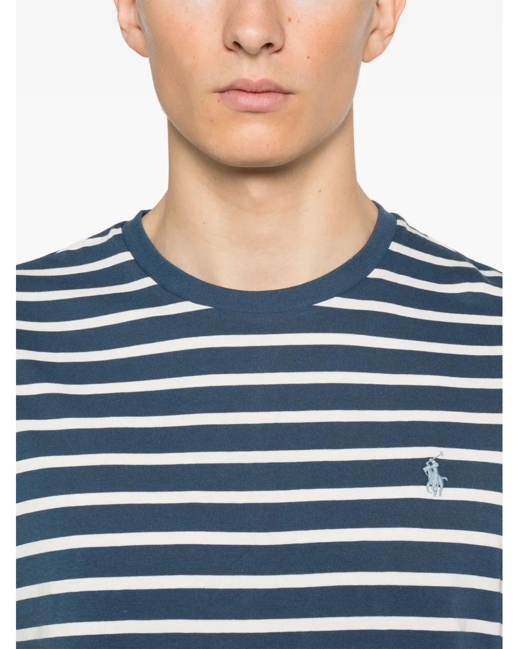 Polo Ralph Lauren Blue Polo Pony-Embroidered T-Shirt for men