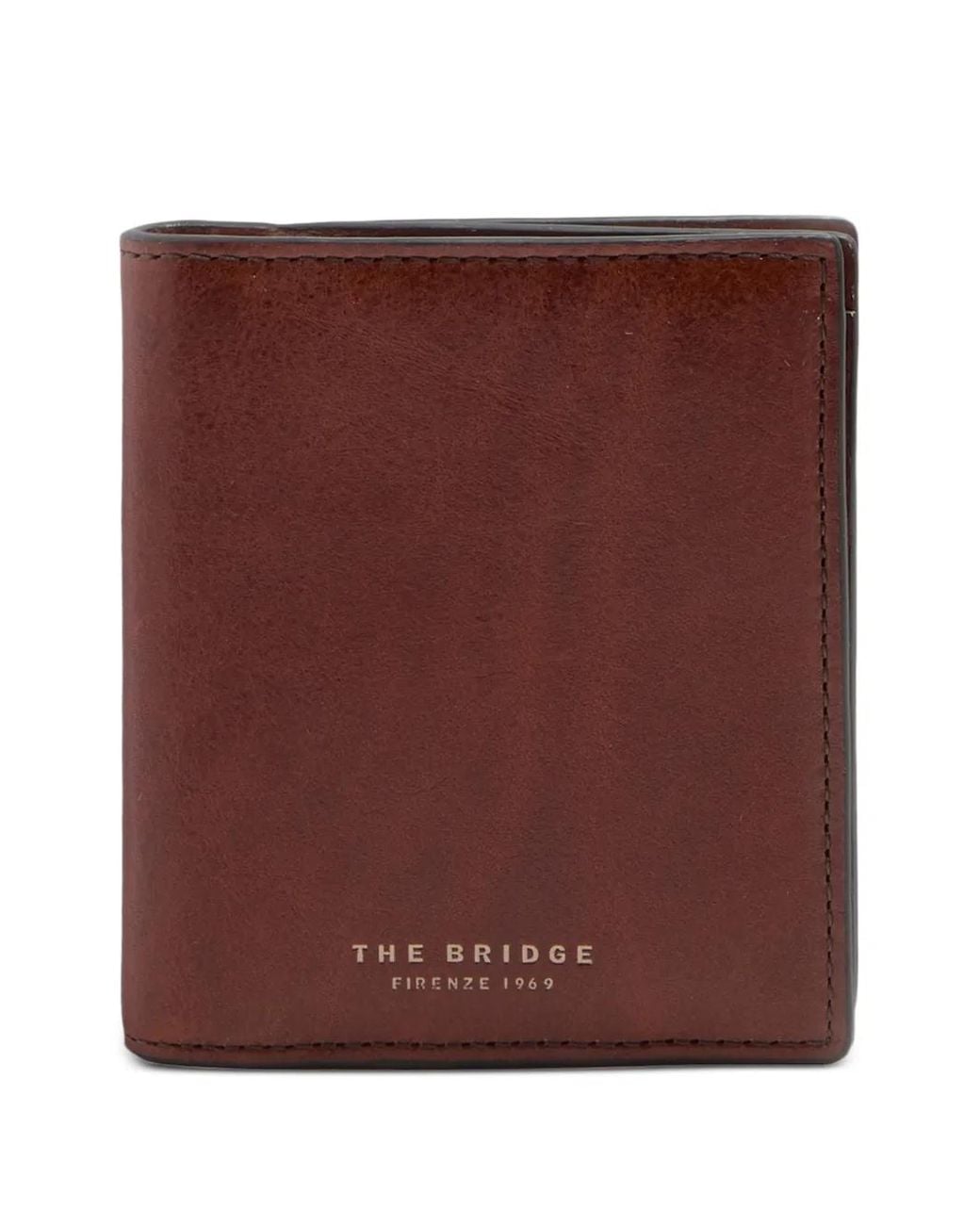 The Bridge Purple Logo-Print Leather Wallet for men