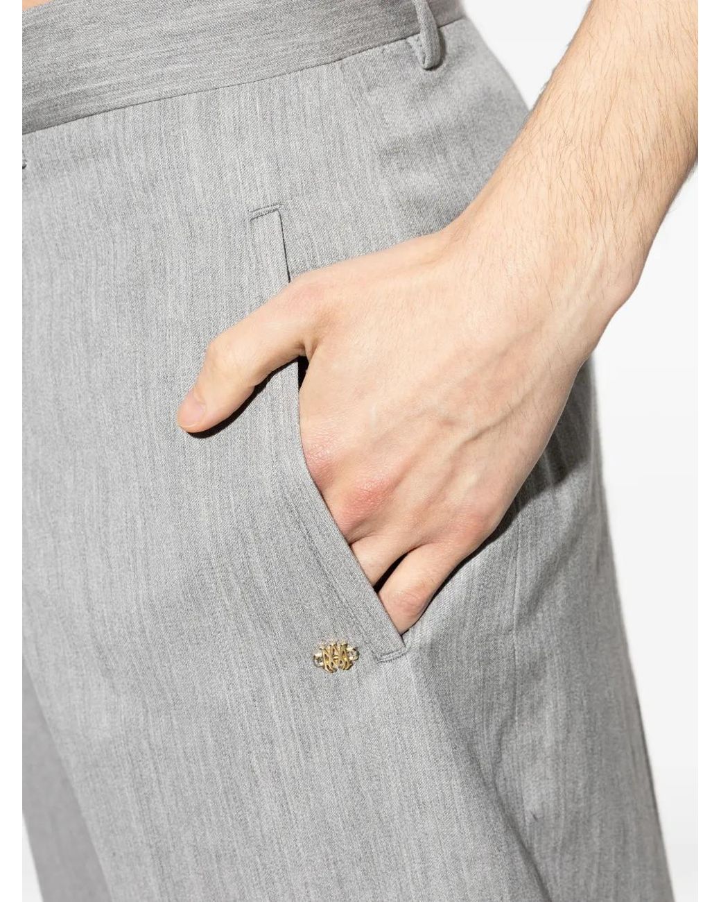 Amiri Gray Belt-Loops Trousers for men
