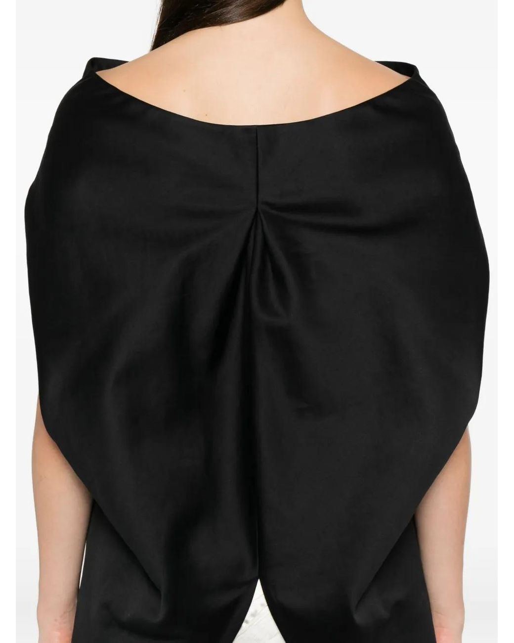 The Row Black Wide-Neck Blouse