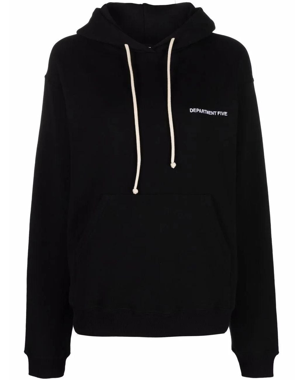 Department 5 Black Logo-Print Cotton Hoodie