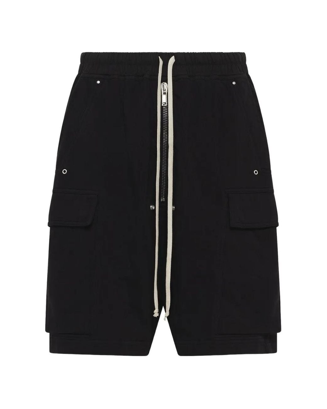 Rick Owens Black Cargobela Cargo Shorts for men