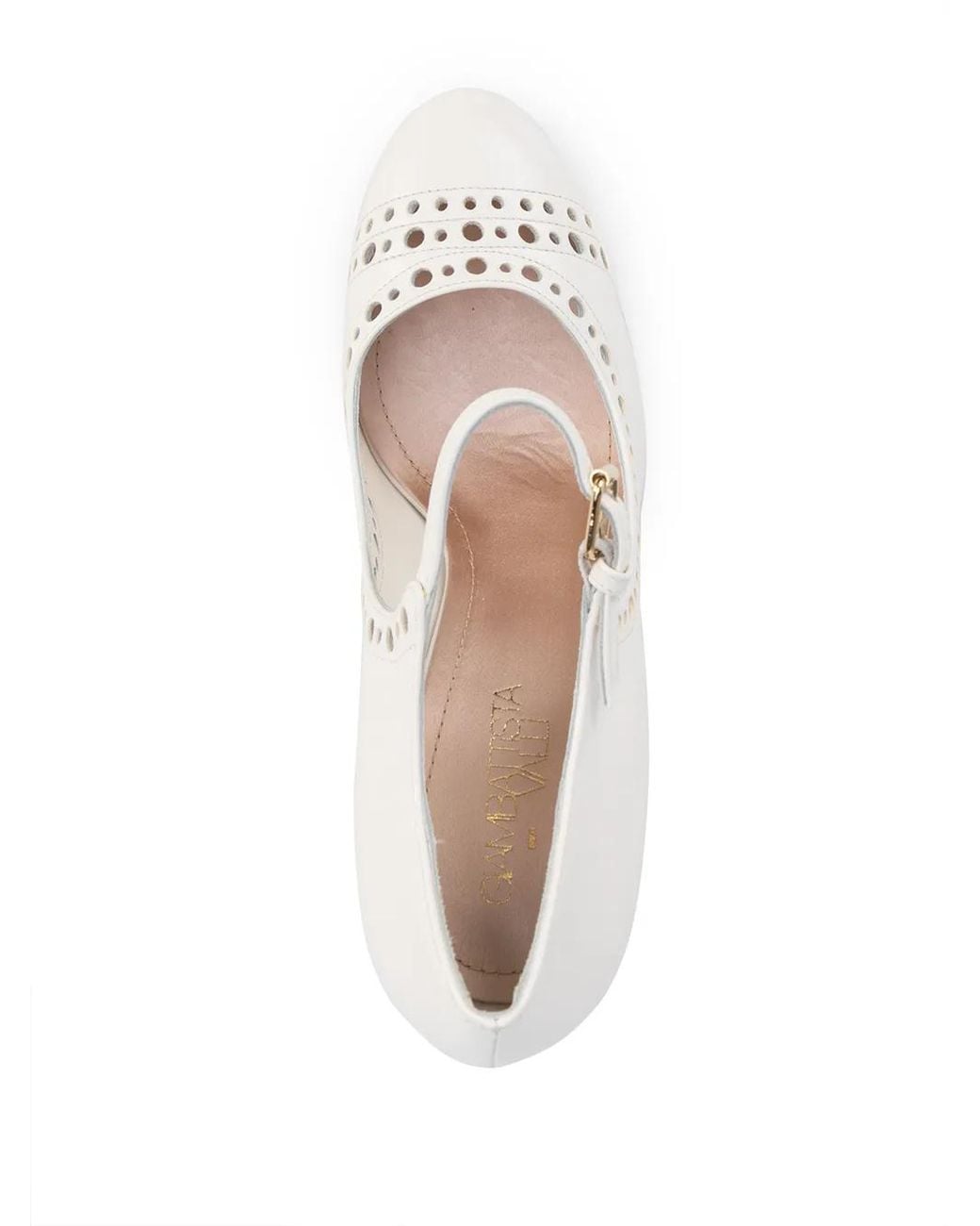 Giambattista Valli Multicolor Perforated Leather Pumps