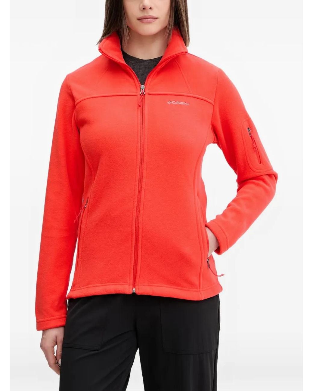 Columbia Red Zip Pocket Sweatshirt