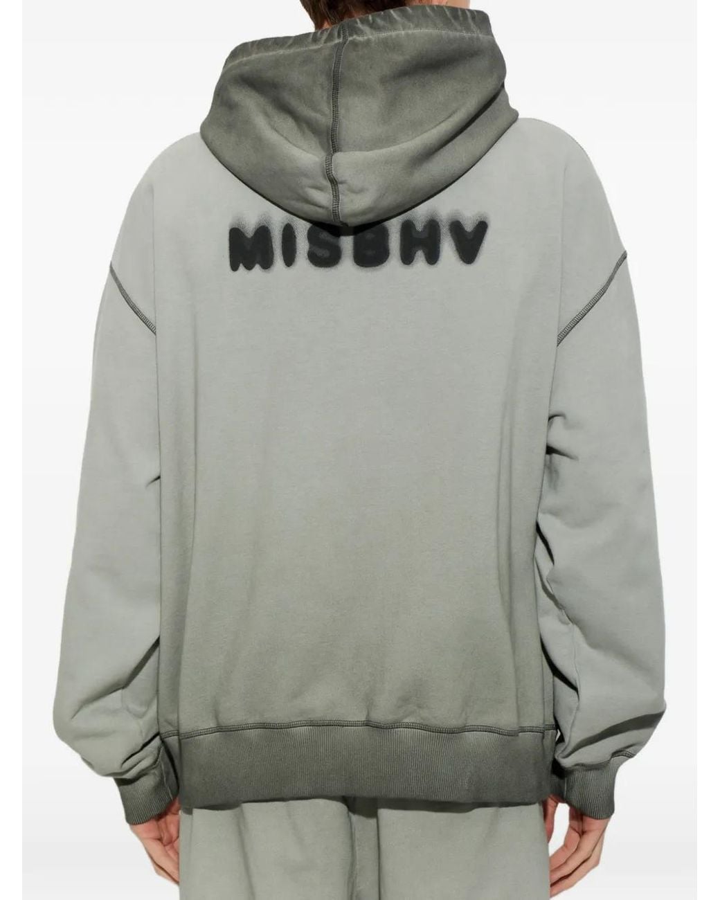 M I S B H V Gray Community Oversized Hoodie