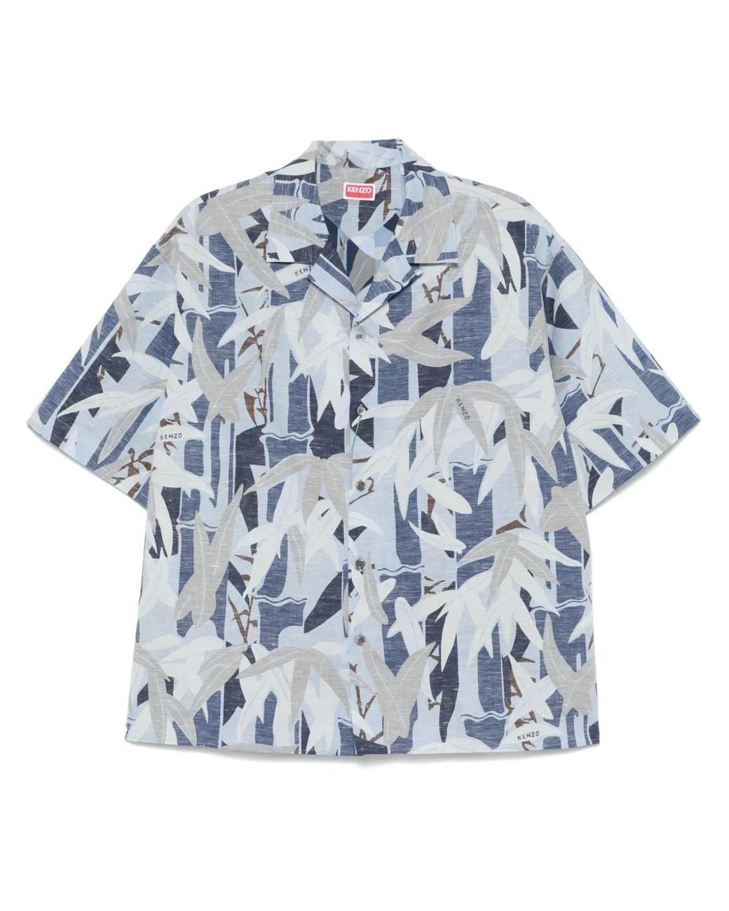 KENZO Chiku-Rin Camo Overhemd in het Blue voor heren