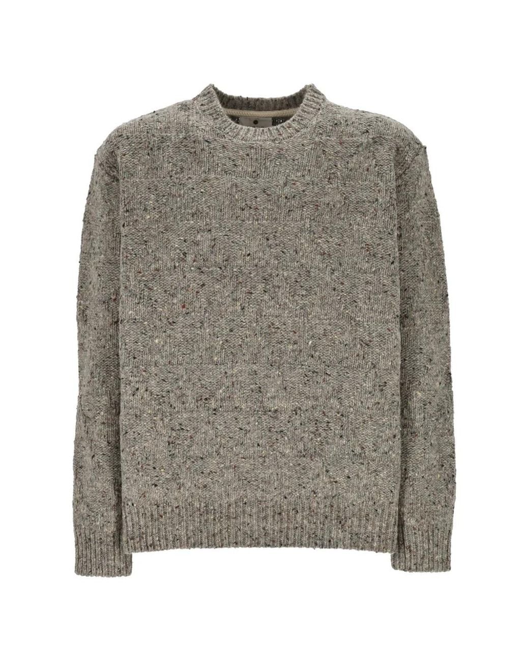 Anerkjendt Gray Basket-Weave Flecked Sweater for men