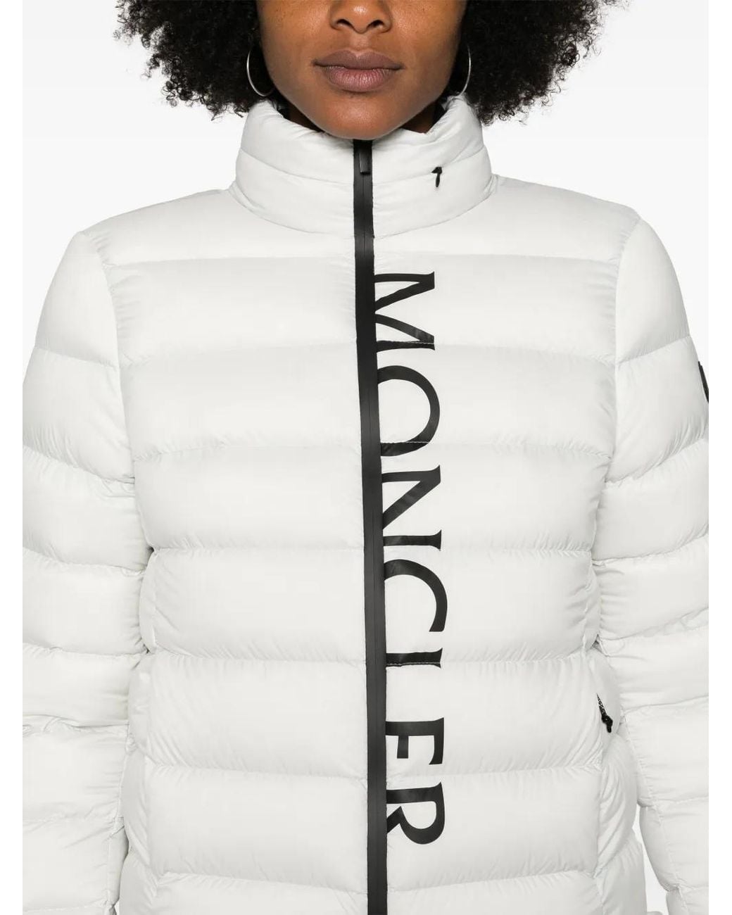 Moncler White Cerces Puffer Jacket