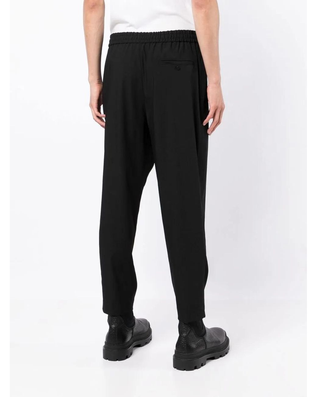 3.1 Phillip Lim Black Single-Pleat Tapered Trousers for men