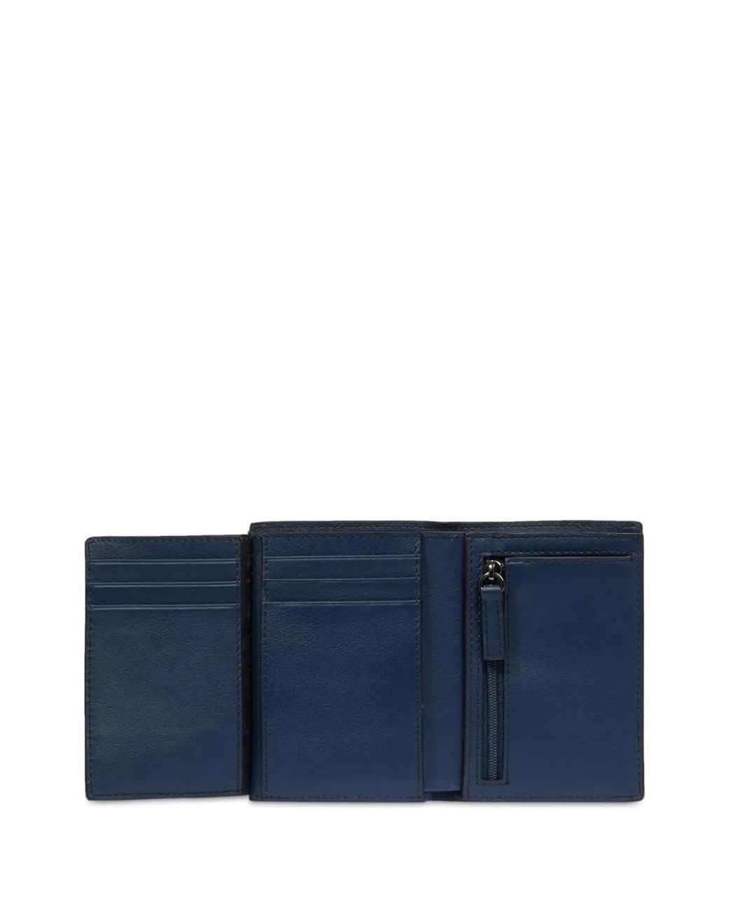 Lancel Blue Logo-Embossed Tri-Fold Wallet for men