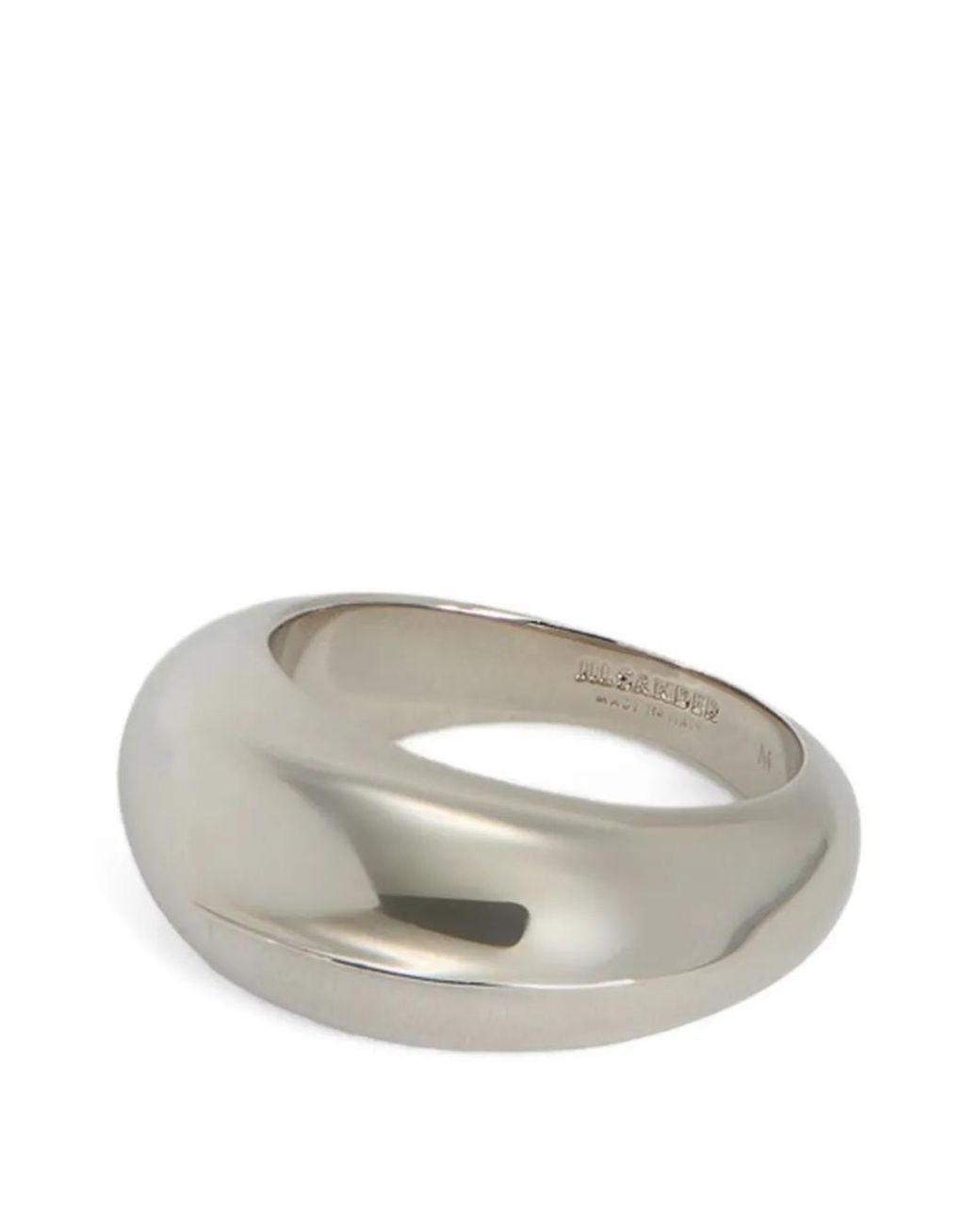 Jil Sander Ring Mit Logo-Gravur in Gray für Herren