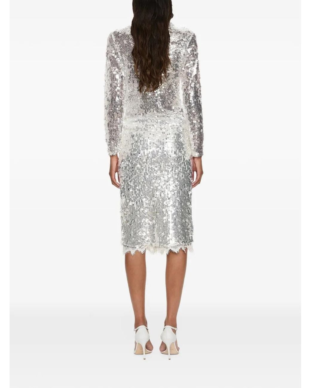 Christopher Esber White Opaline Sequin-Embellished Shirt