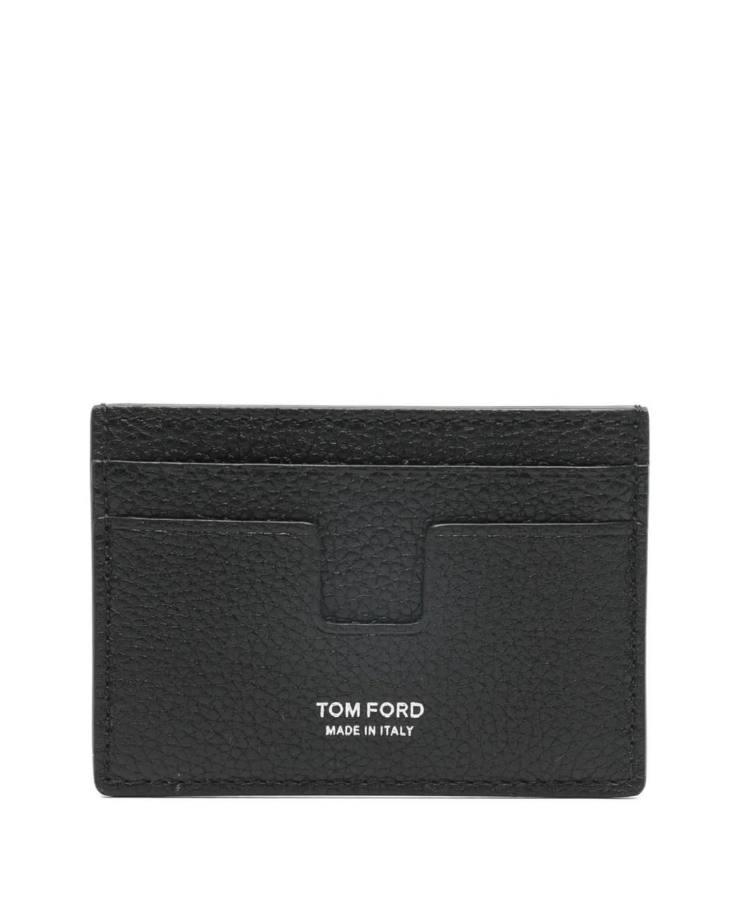 Tom Ford Black Leather Cardholder for men