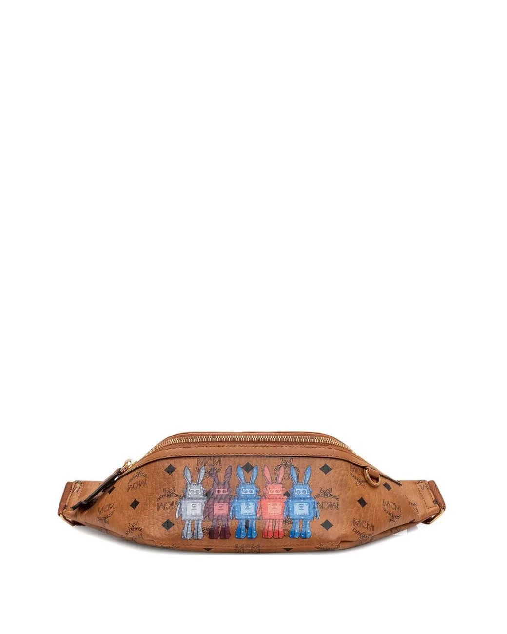MCM Brown Fursten Print Belt Bag for men