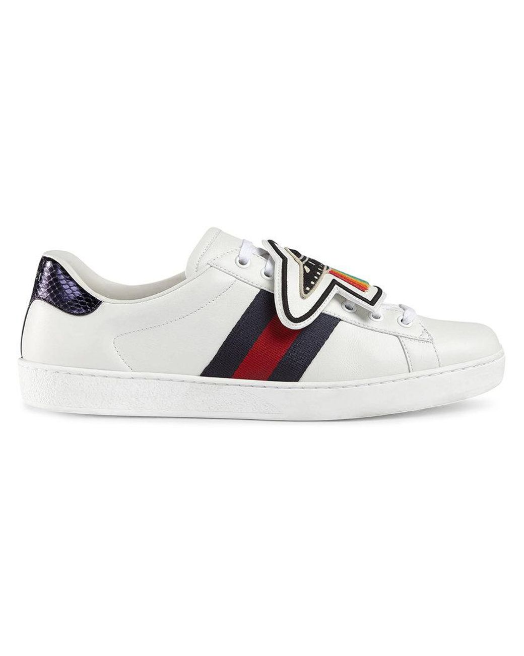 Gucci Ace Sneakers With Removable Patches in White for Men | Lyst