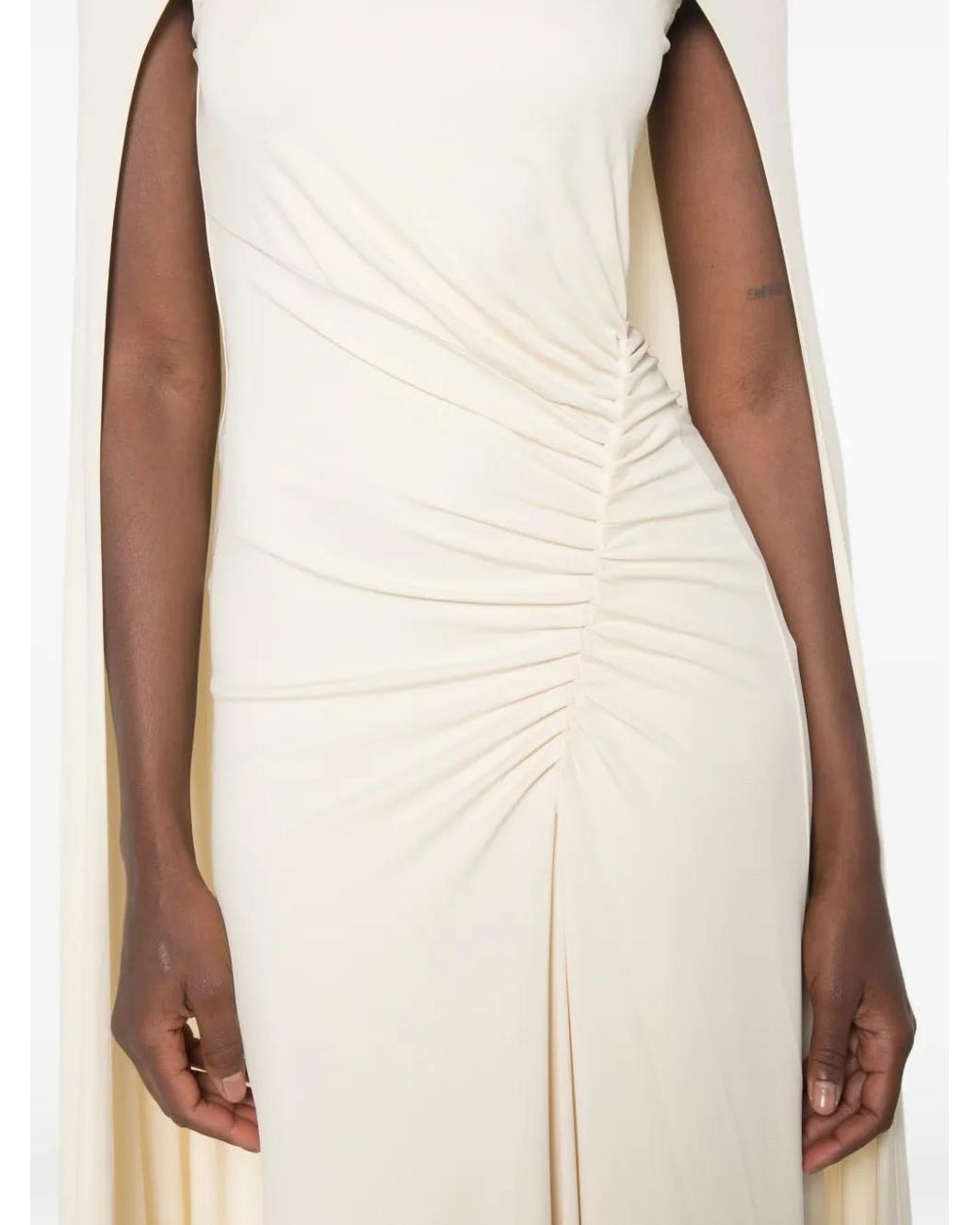 Jonathan Simkhai White Ruffled-Detail Maxi Dress