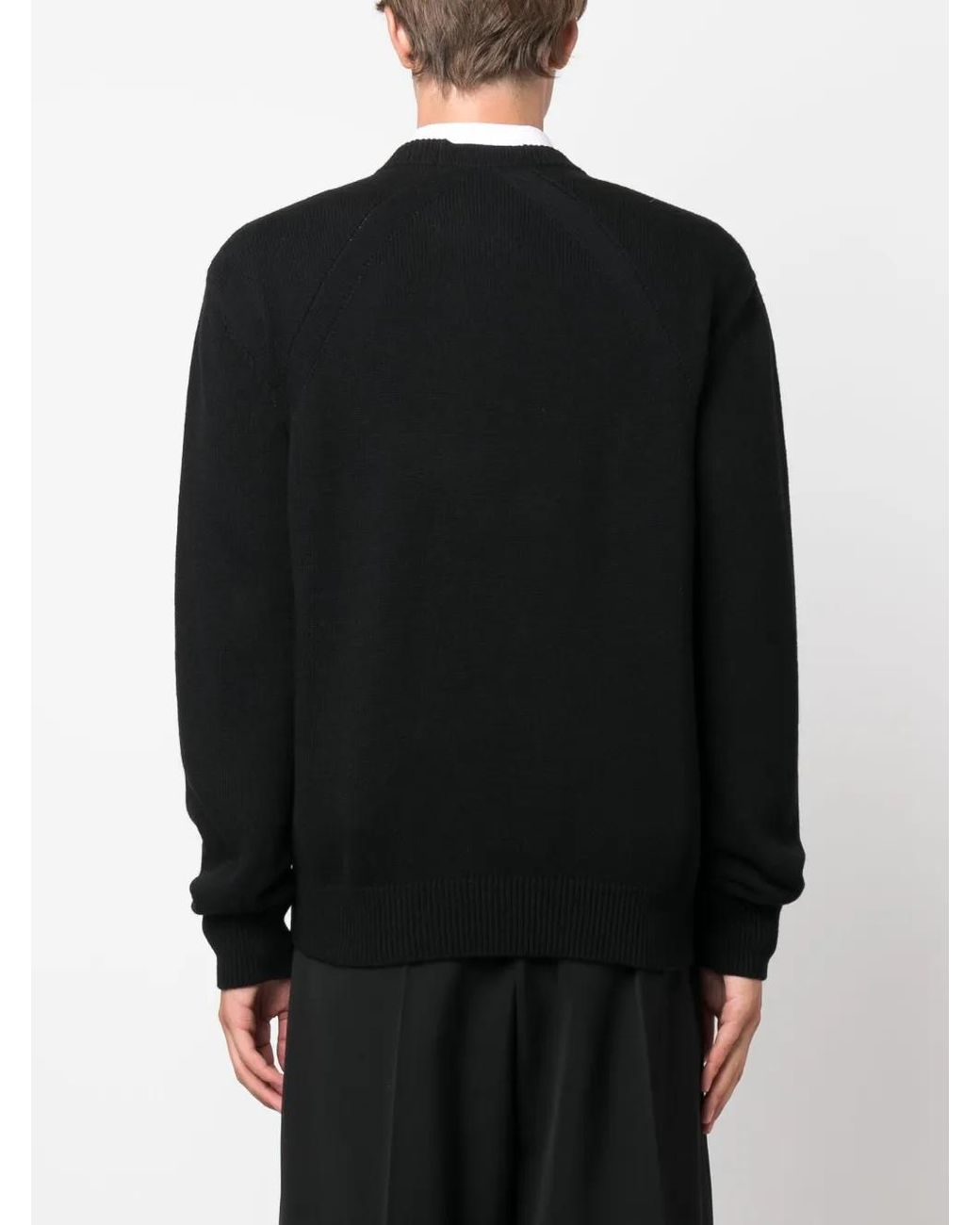 Jil Sander Black Crew-Neck Knitted Jumper for men