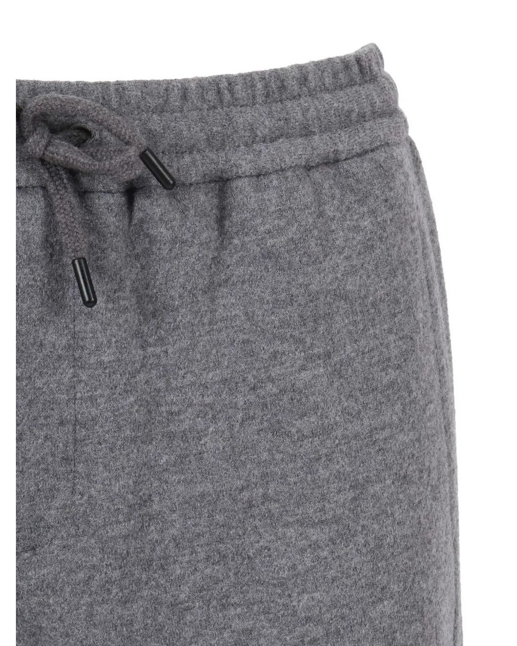 Circolo 1901 Gray Cuffed Wool Track Pants for men