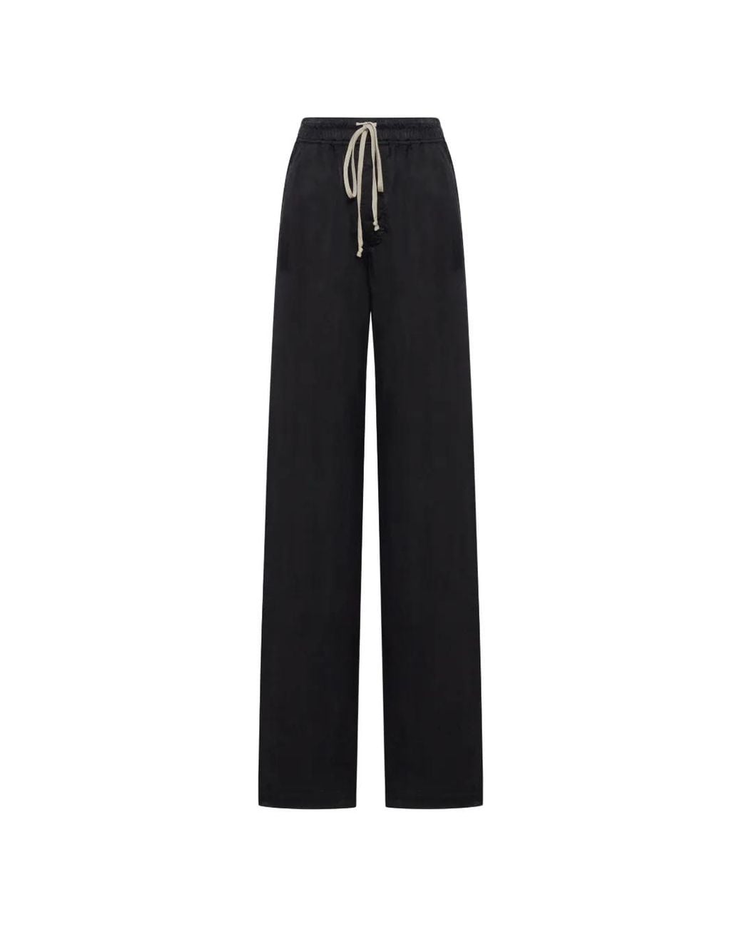 Rick Owens Black Dietrich Drawstring-Waist Track Pants