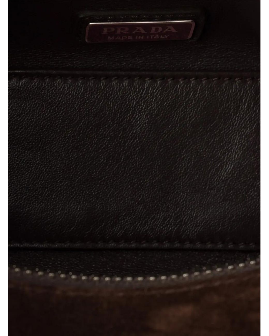 Prada Black Suede Leather Shoulder Bag for men