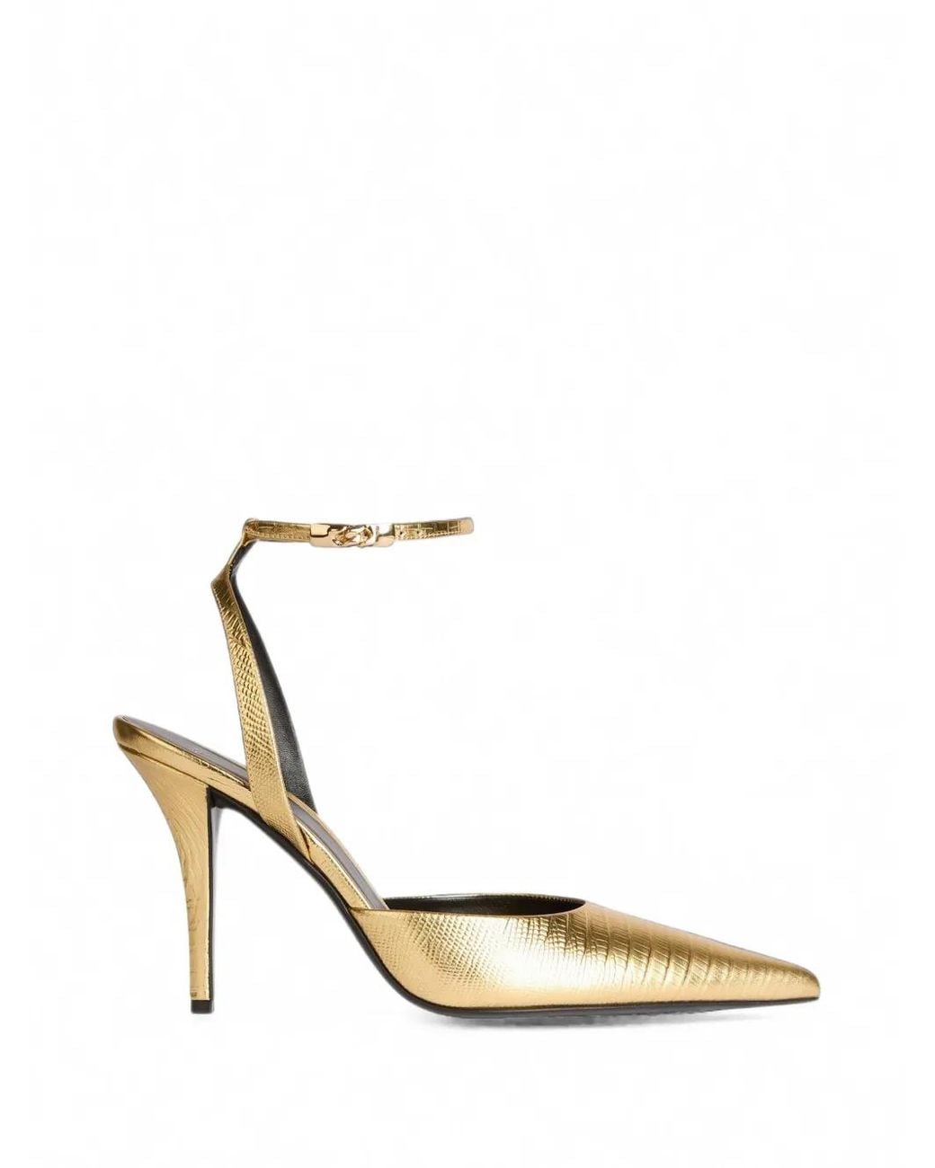 Balmain Metallic Strappy Pumps