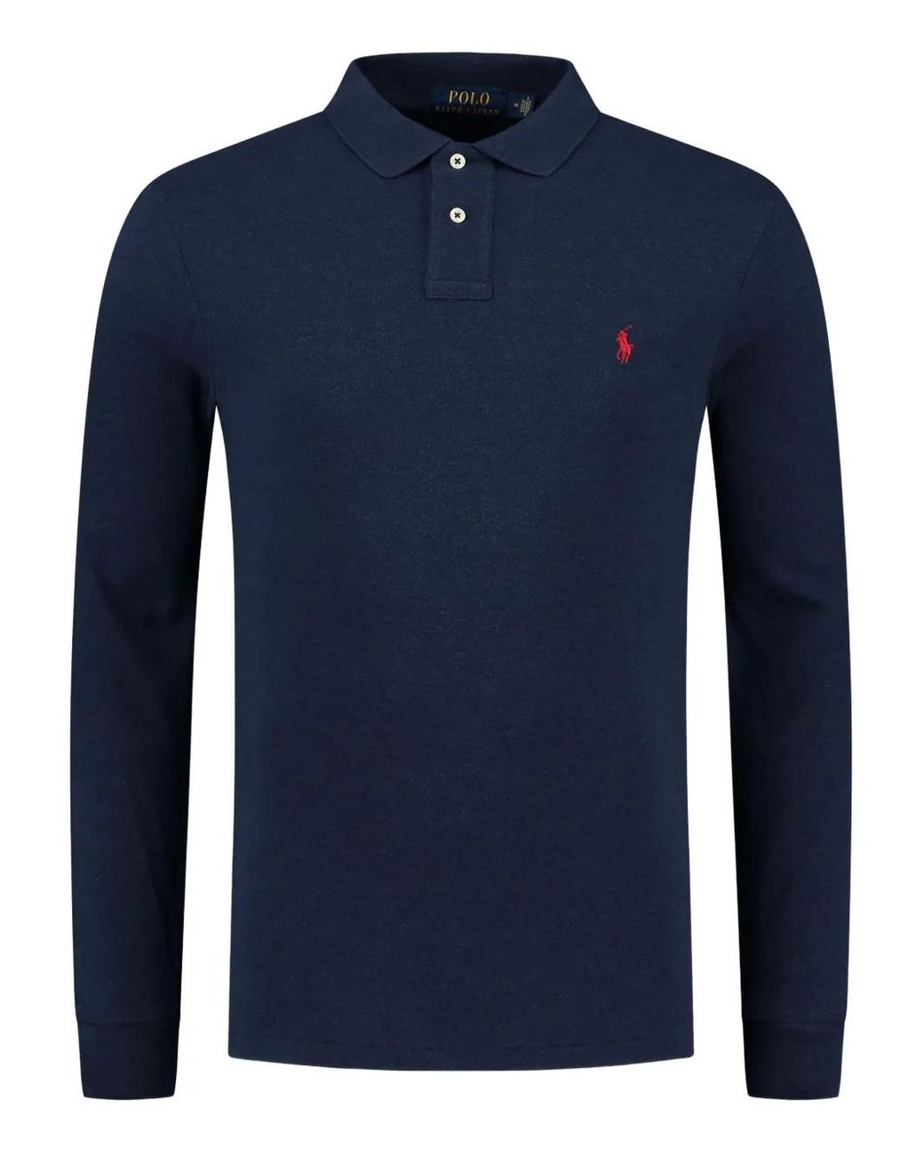 Polo Ralph Lauren Long-Sleeve Polo Shirt in Blue for Men | Lyst UK