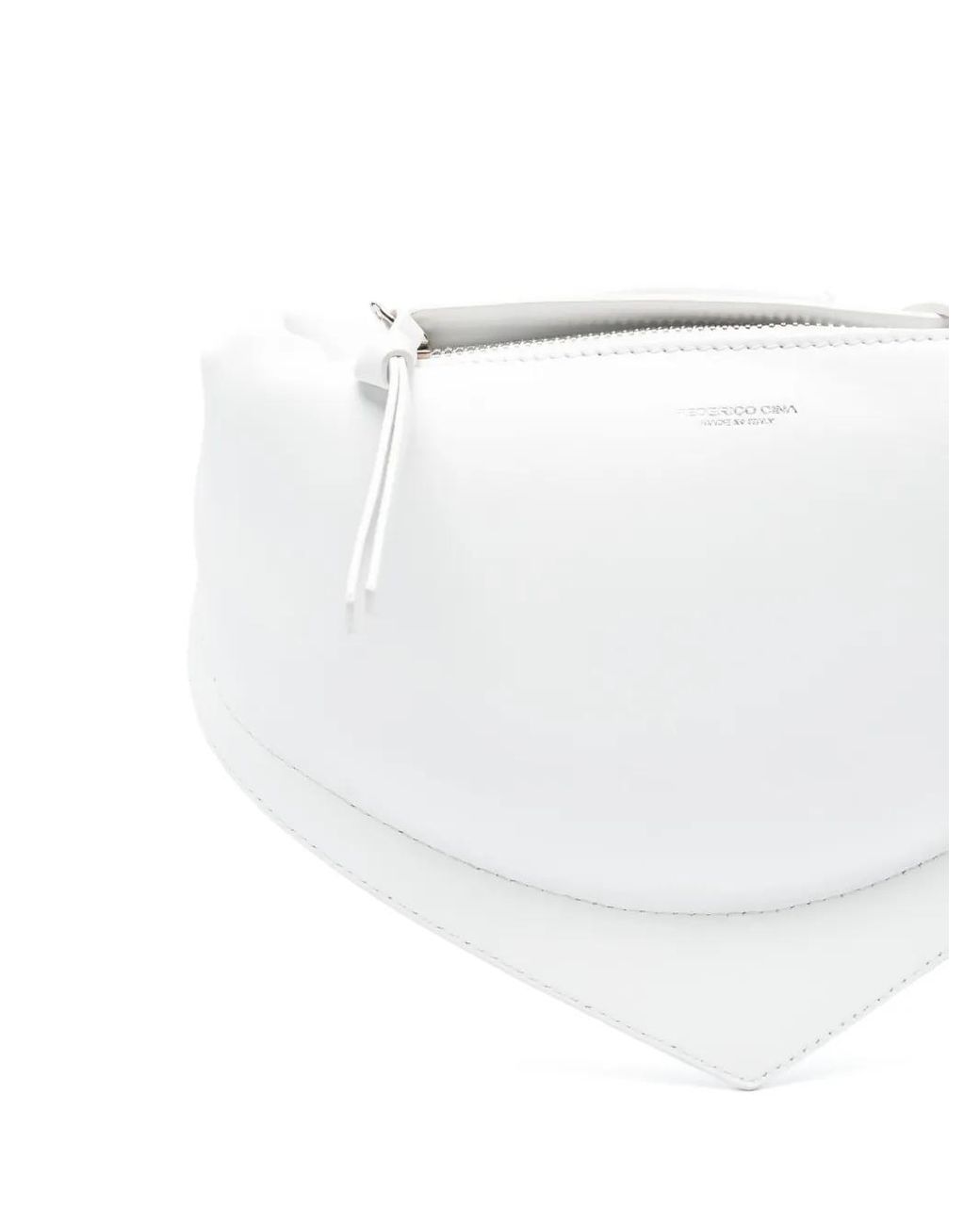 FEDERICO CINA Leather Tote Bag in White | Lyst Australia
