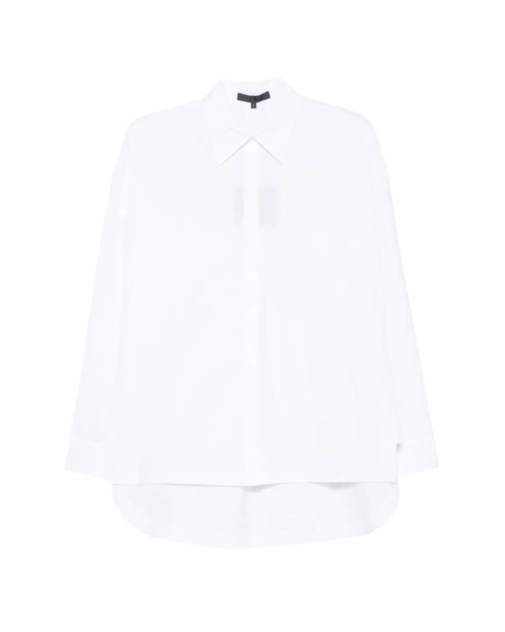Tibi White High-Low Shirt