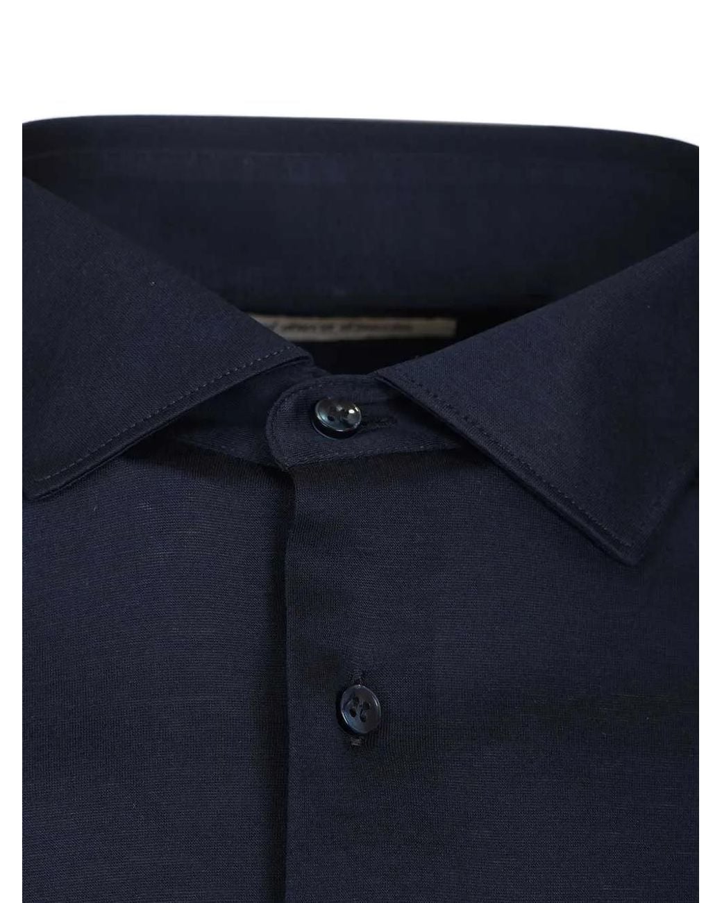 Al Duca D'aosta Blue Mother-Of-Pearl Button Shirt for men