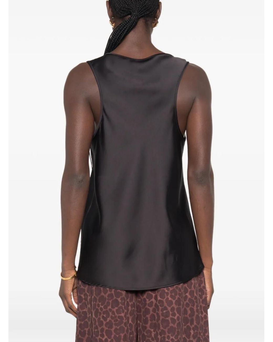 Imperial Black Lace-Trim Camisole Top