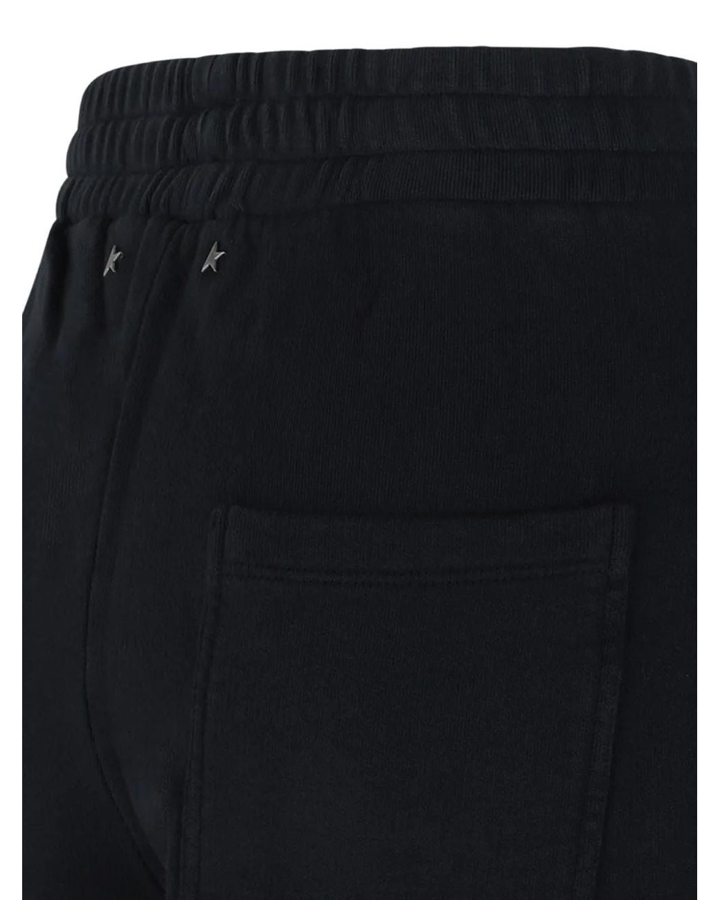 Golden Goose Deluxe Brand Black Logo-Plaque Wide-Leg Track Pants