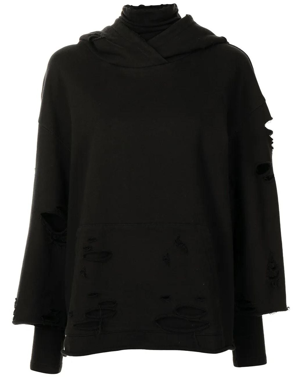 Goen.J Black Destroyed Layered Hoodie
