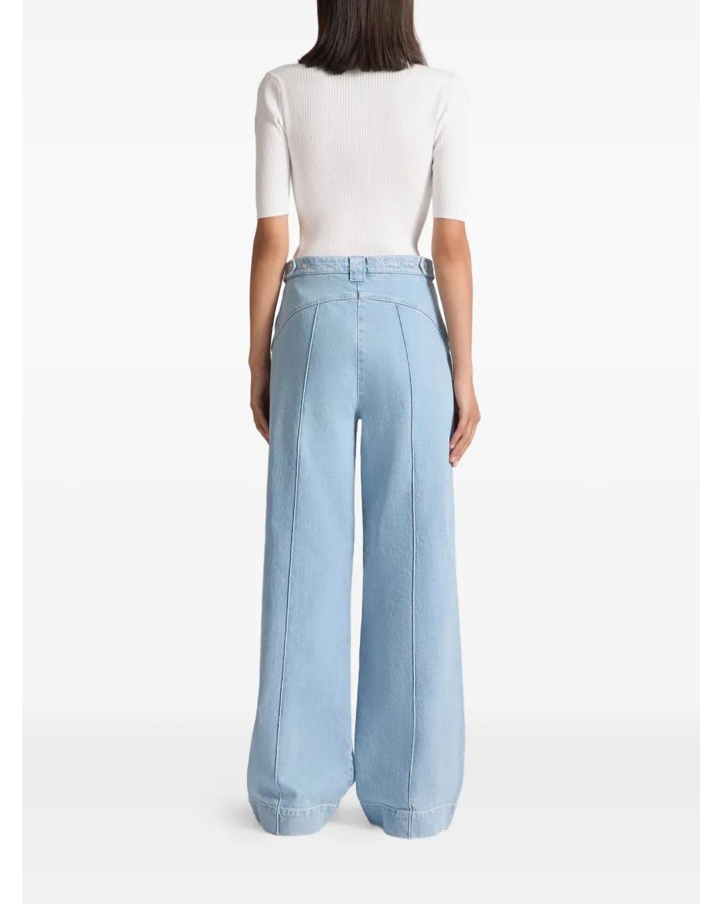 Fusalp Blue Noaleri Vertical-Seamed Jeans