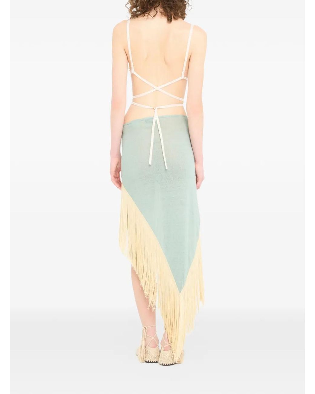 Alanui Green Mermaid Inside Pareo Midi Skirt