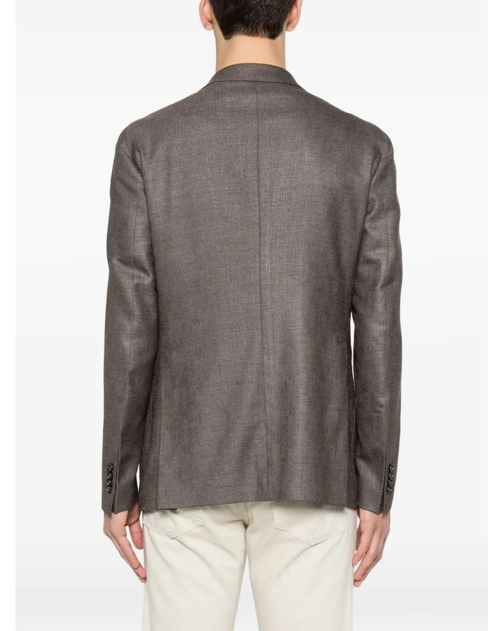 Tagliatore Gray Double-Breasted Blazer for men