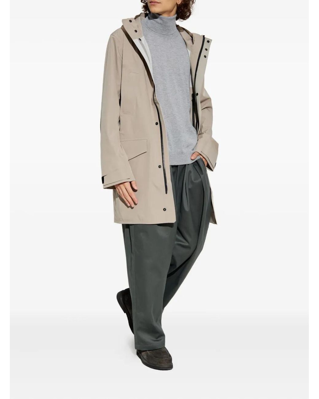 Canada Goose Natural Logo-Patch Parka Coat for men