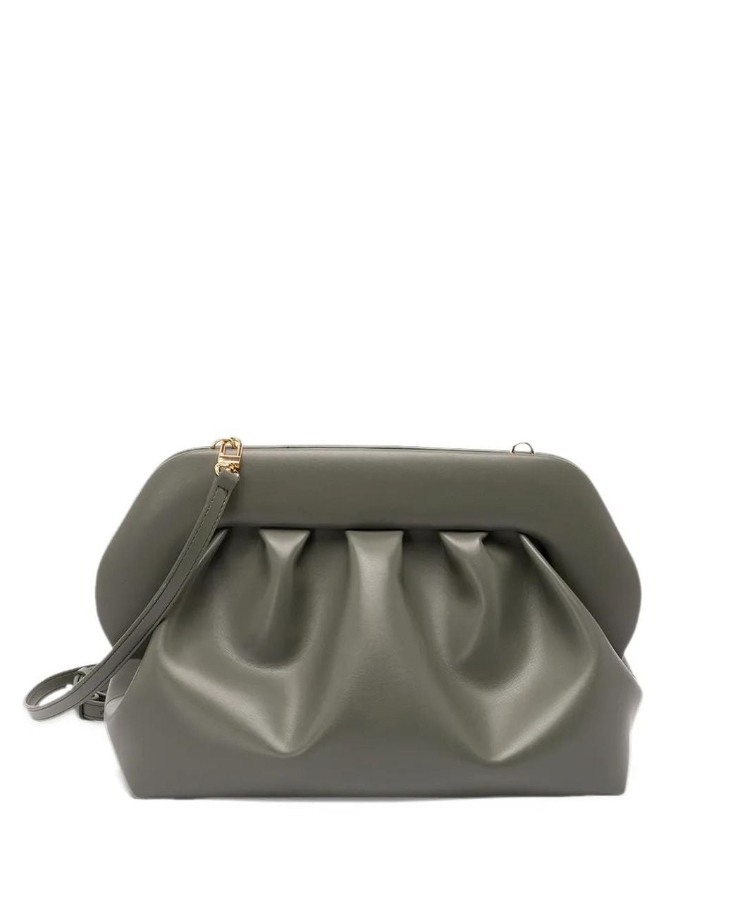 THEMOIRÈ Green Bios Ruched Clutch Bag