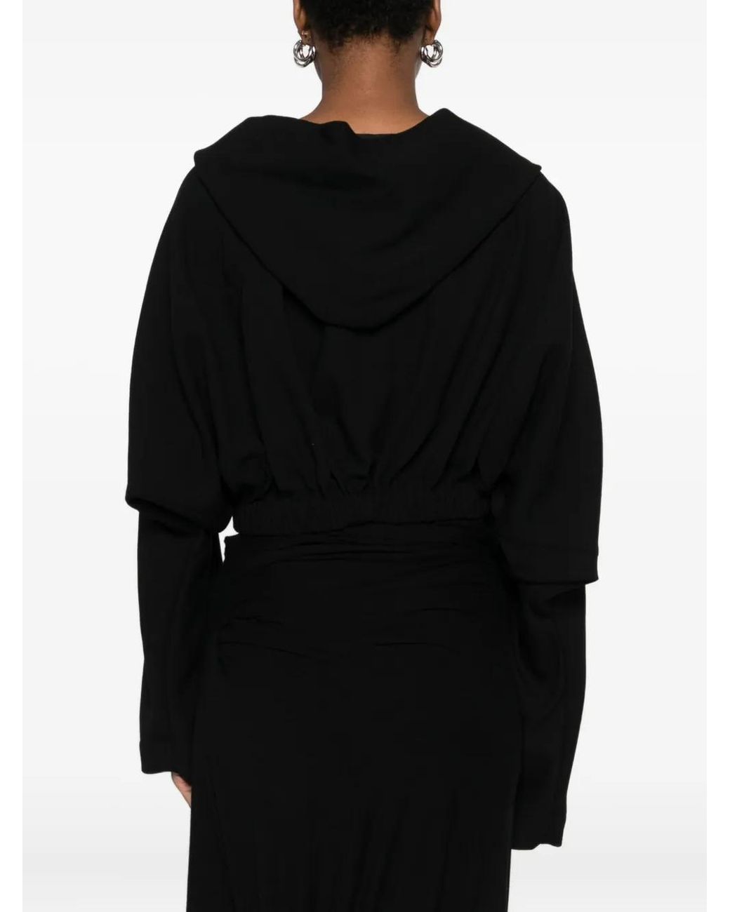 Rick Owens Black Hooded T-Shirt