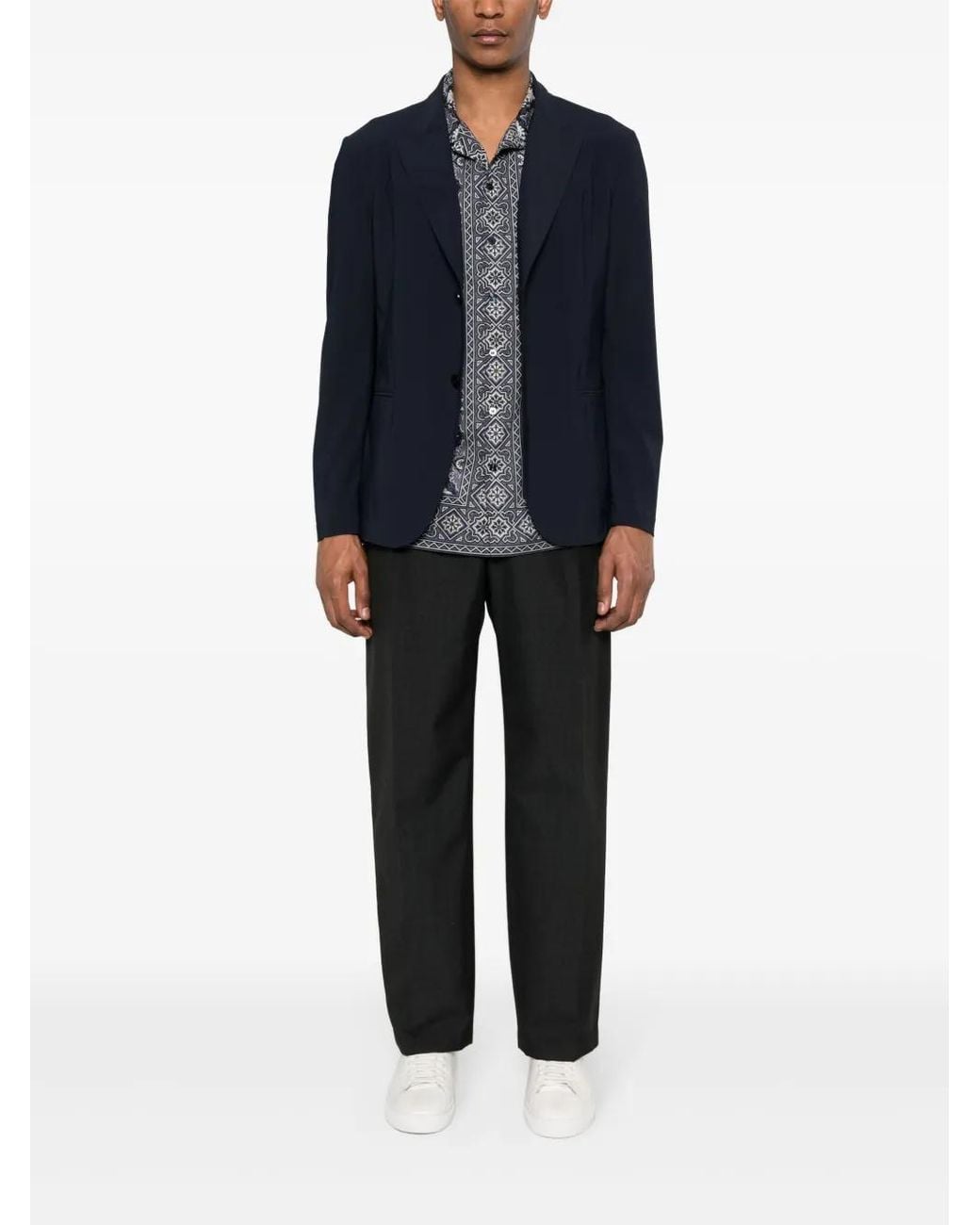 Eraldo Blue Single-Breasted Blazer for men