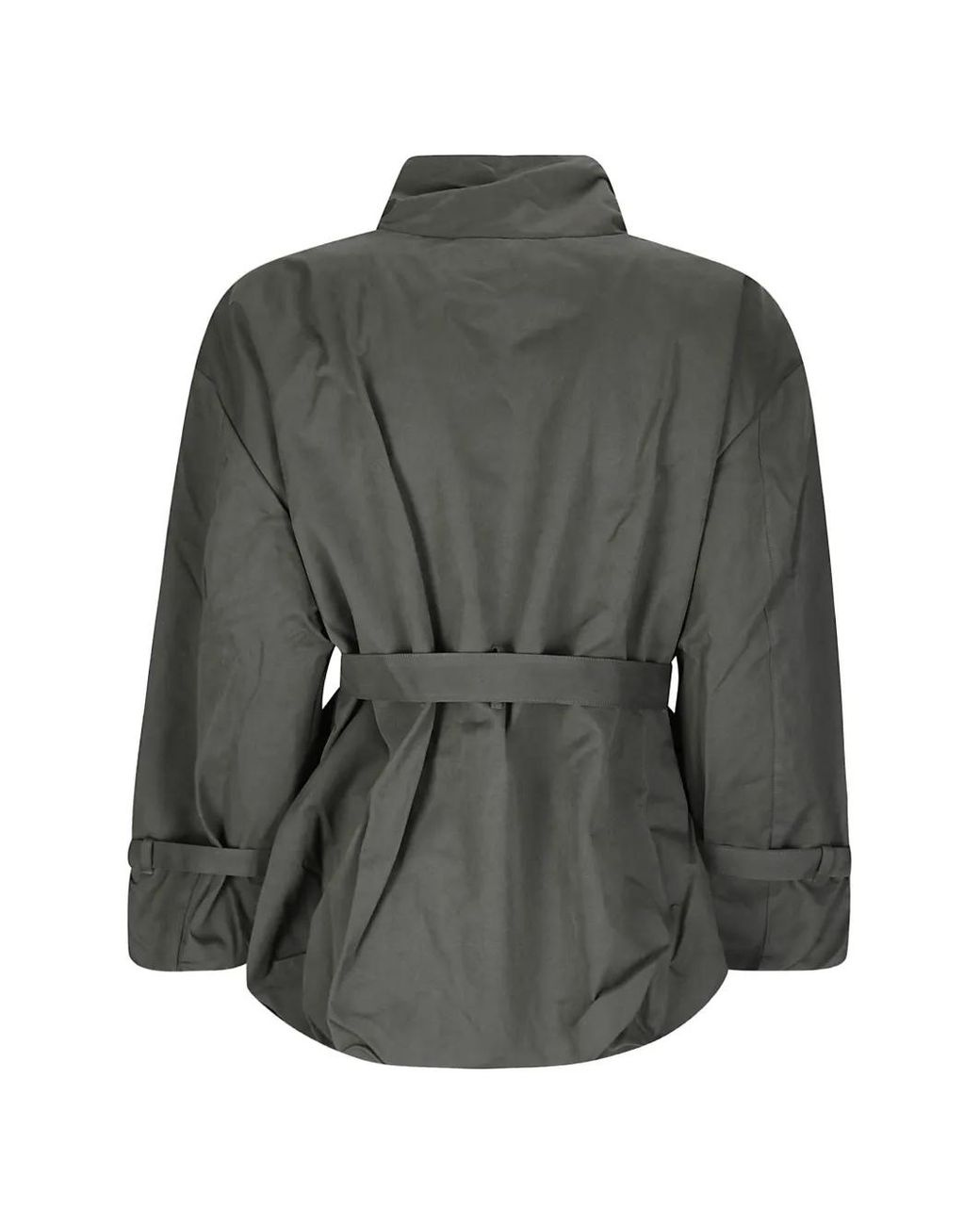 LA PISCINE Gray Belted Double-Breasted Jacket