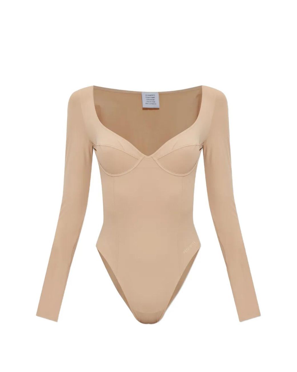 Vetements White Long-Sleeve Bodice Body