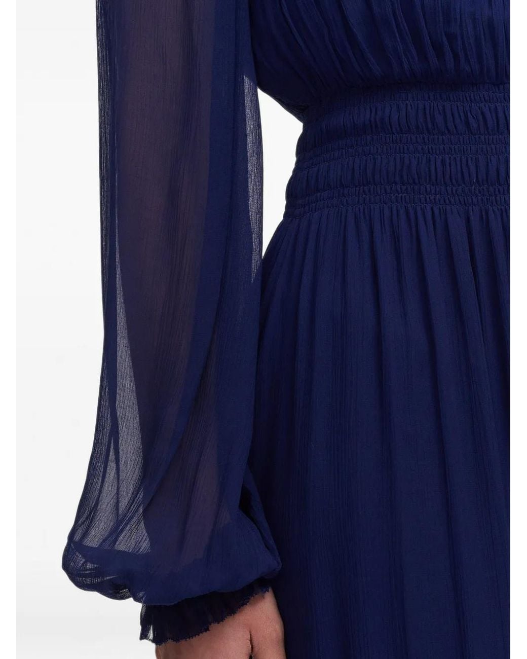 Joseph Blue Olivia Crinkle-Effect Dress