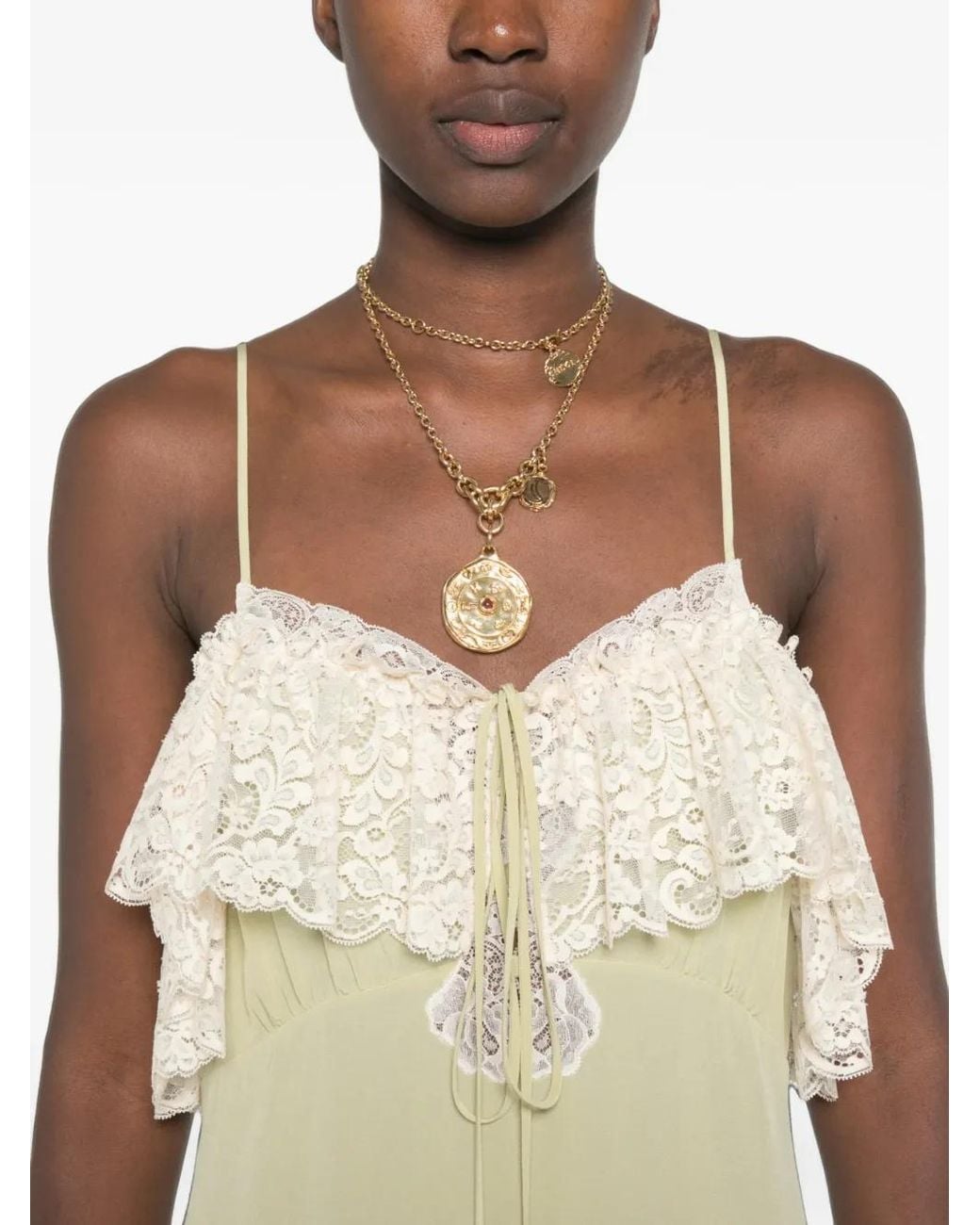 Chloé White Silk Long Dress