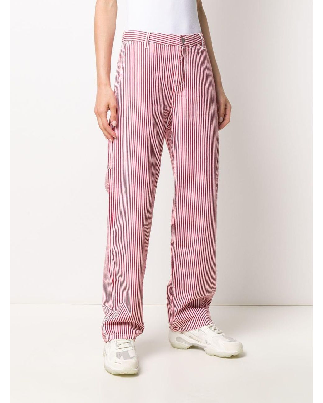Pantalones a rayas Carhartt WIP de color Rojo | Lyst