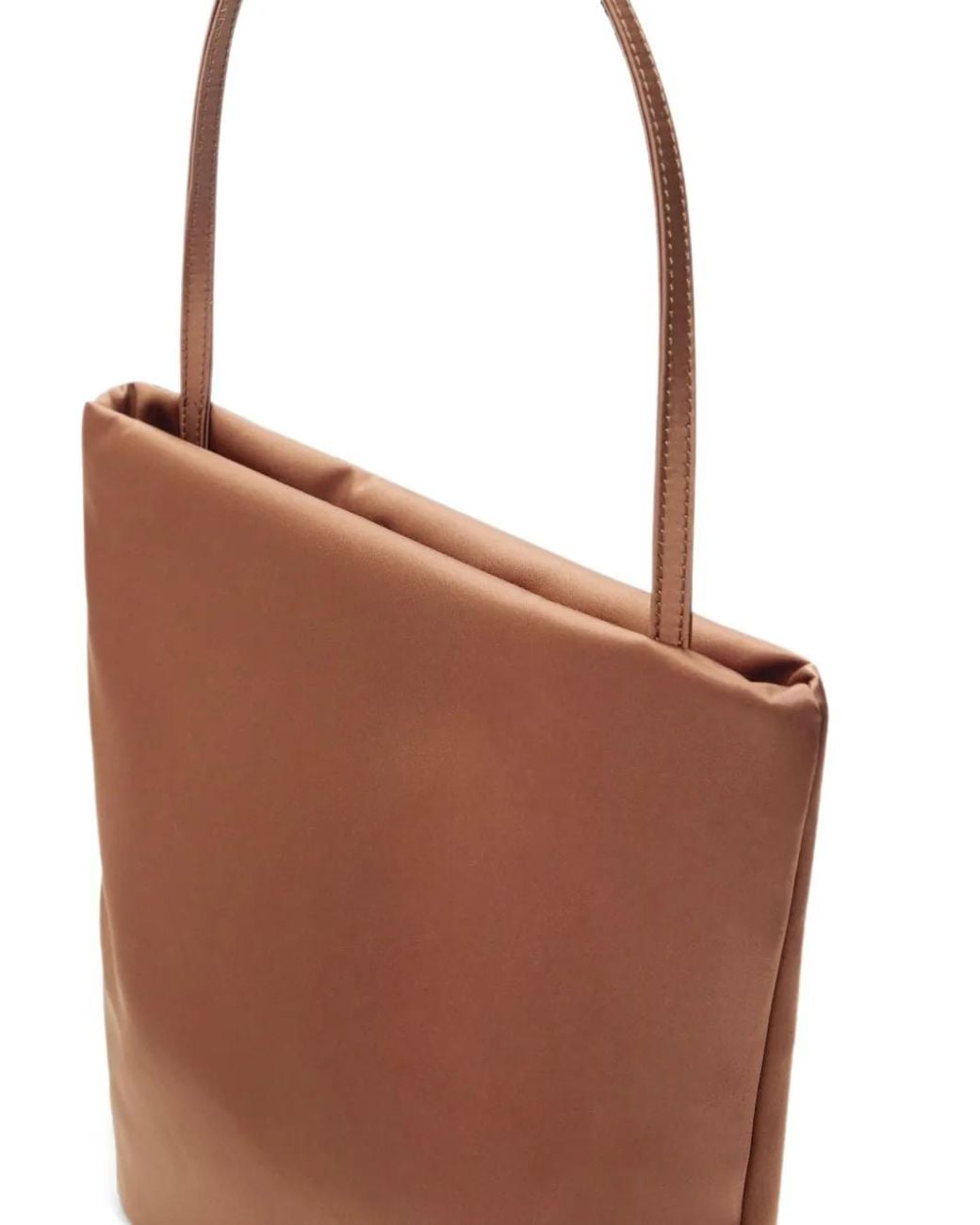 Loulou de Saison Black Anthea Satin-Finish Tote Bag
