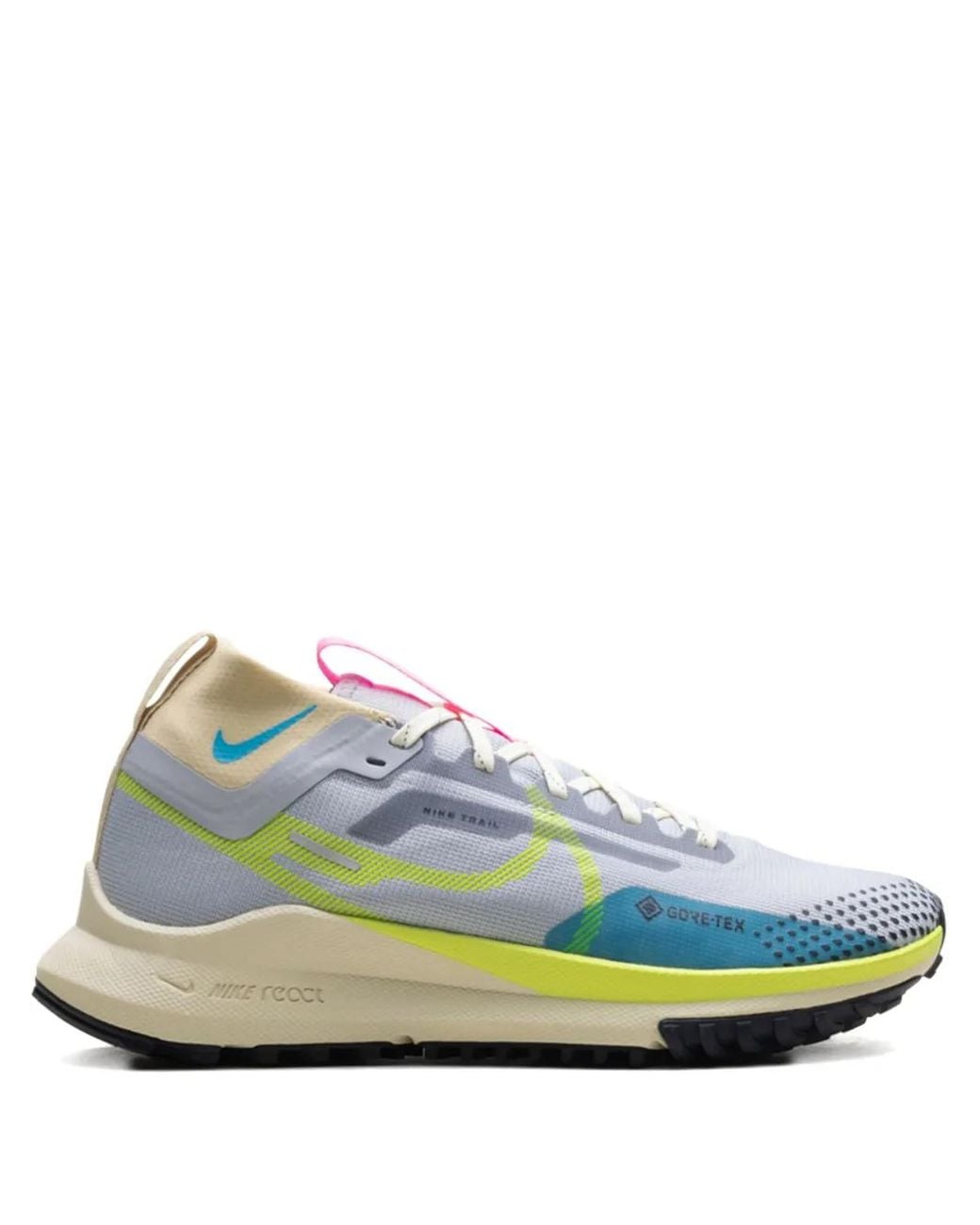 Nike Blue React Pegasus Trail 4 "Wolf/Volt" Sneakers