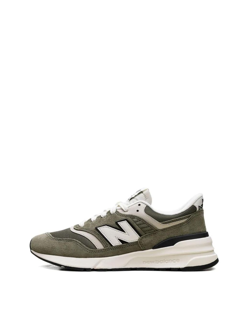 New Balance Green 997R Logo-Patch Sneakers
