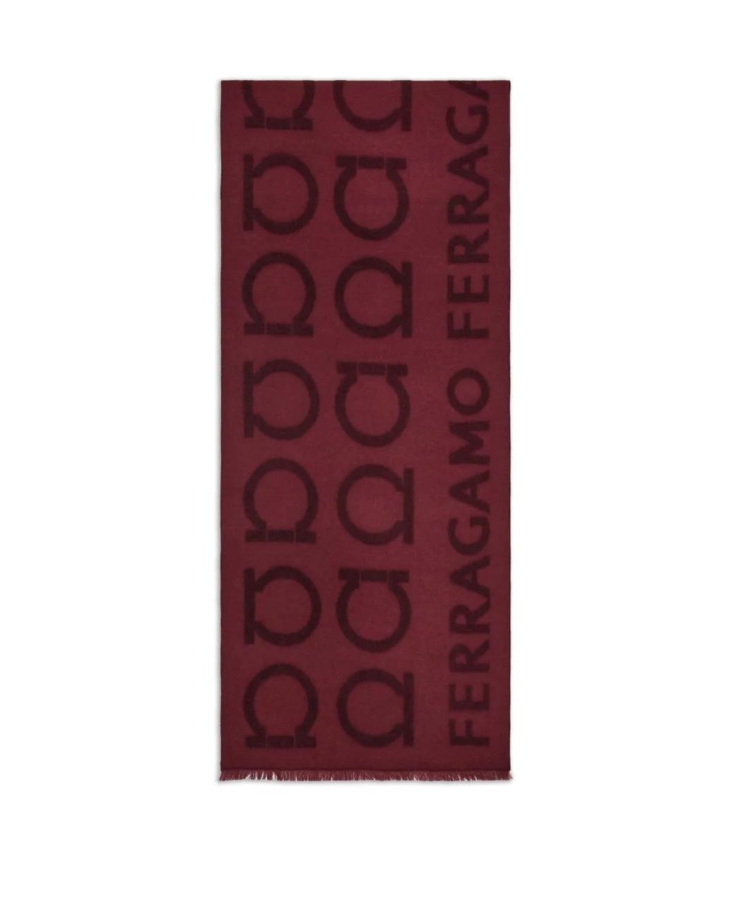 Ferragamo Purple Gancini Jacquard Logo Scarf