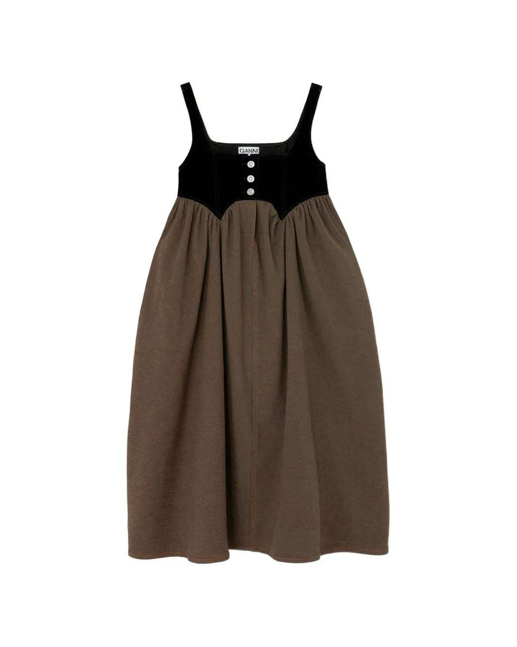 Ganni Brown Dress